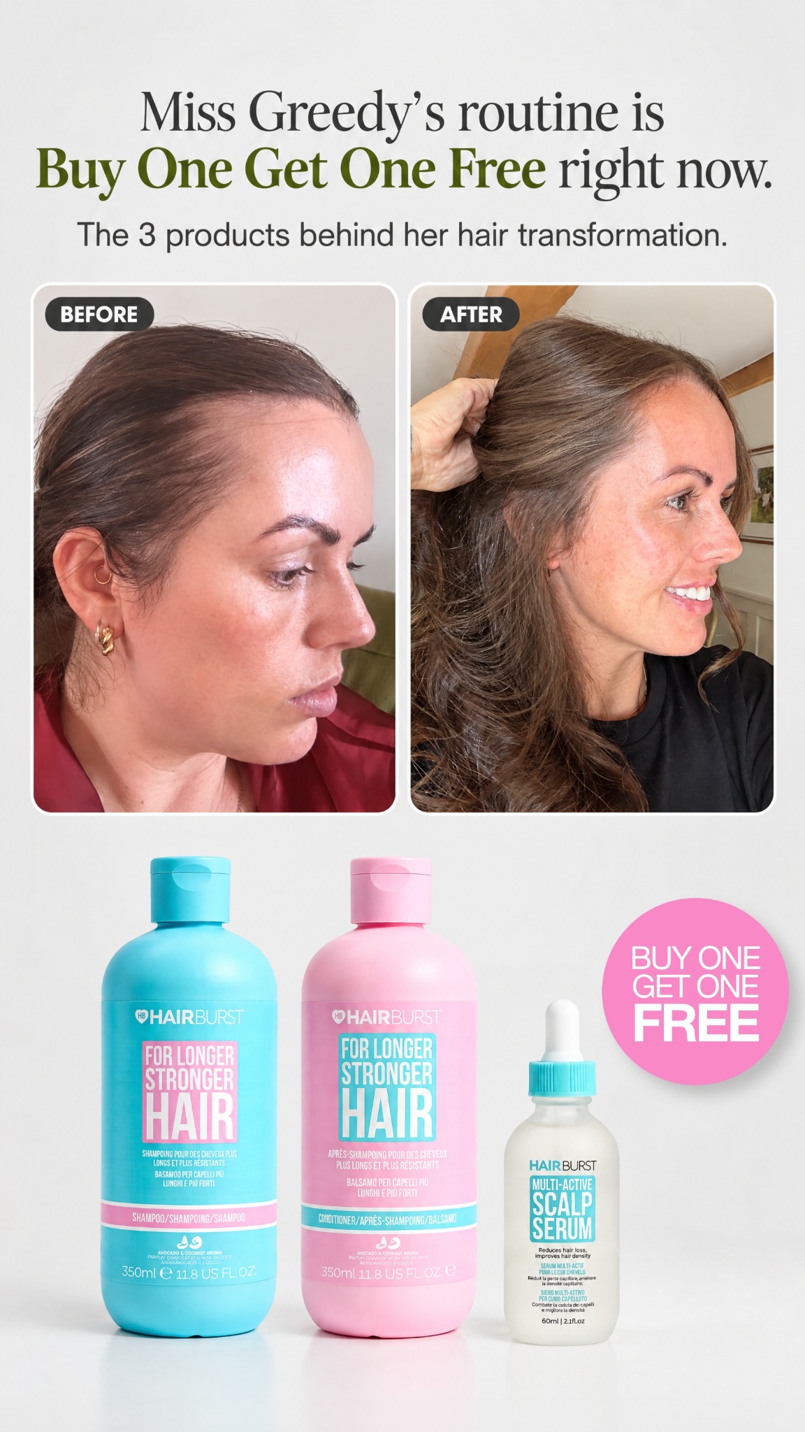 Hairburst Facebook ad: Exclusive: Buy One Get One Free