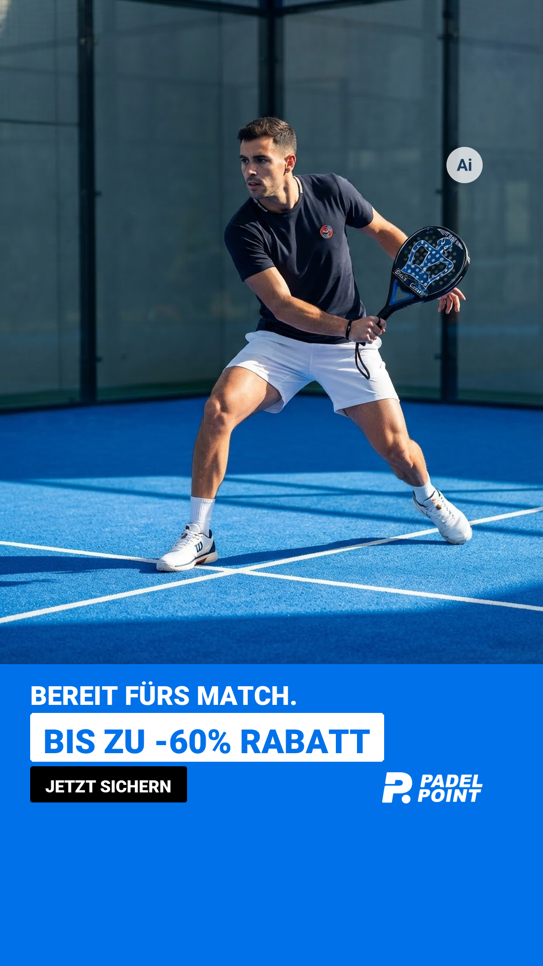 Padelpointofficial Facebook ad: Dein neues Padel Equipment