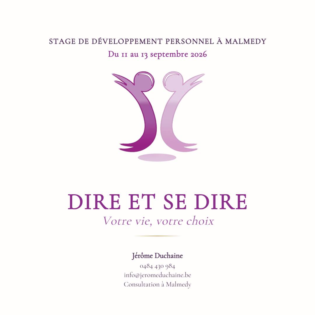Jérôme Duchaine - Psychothérapeute et développement personnel Facebook ad: DIRE ET SE DIRE