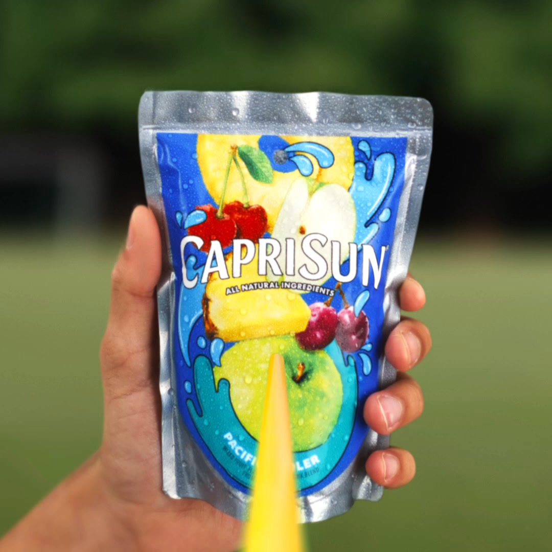 Capri Sun Facebook ad: Dive into a Capri Sun, with refreshing all…