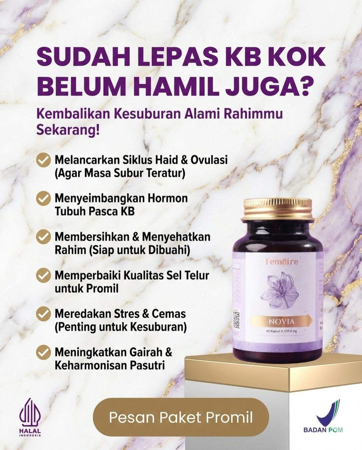 Teman Siklus Facebook ad: Udah lepas KB berbulan-bulan, tapi kok garis dua…