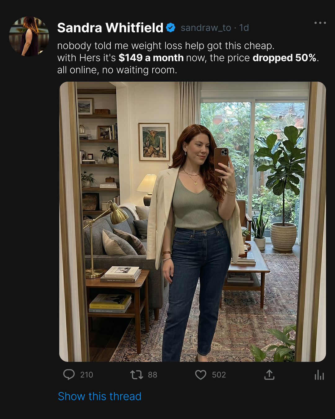 Hers Facebook ad