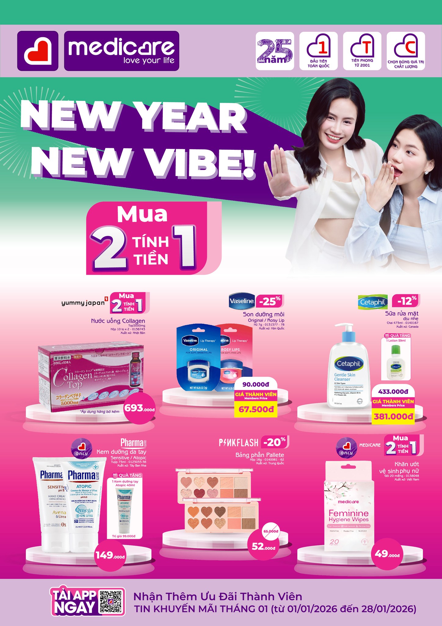 MEDiCARE Facebook ad: NEW YEAR NEW VIBE - MUA 2 TÍNH…