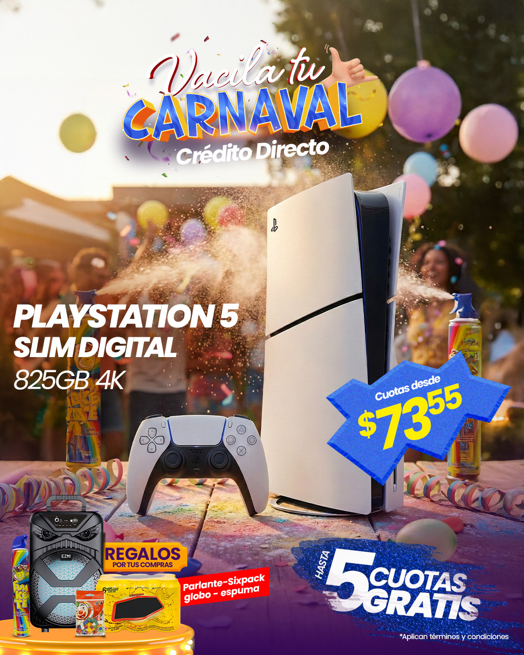 COMPUTRON Facebook ad: Este Carnaval se vacila mejor con Crédito Directo