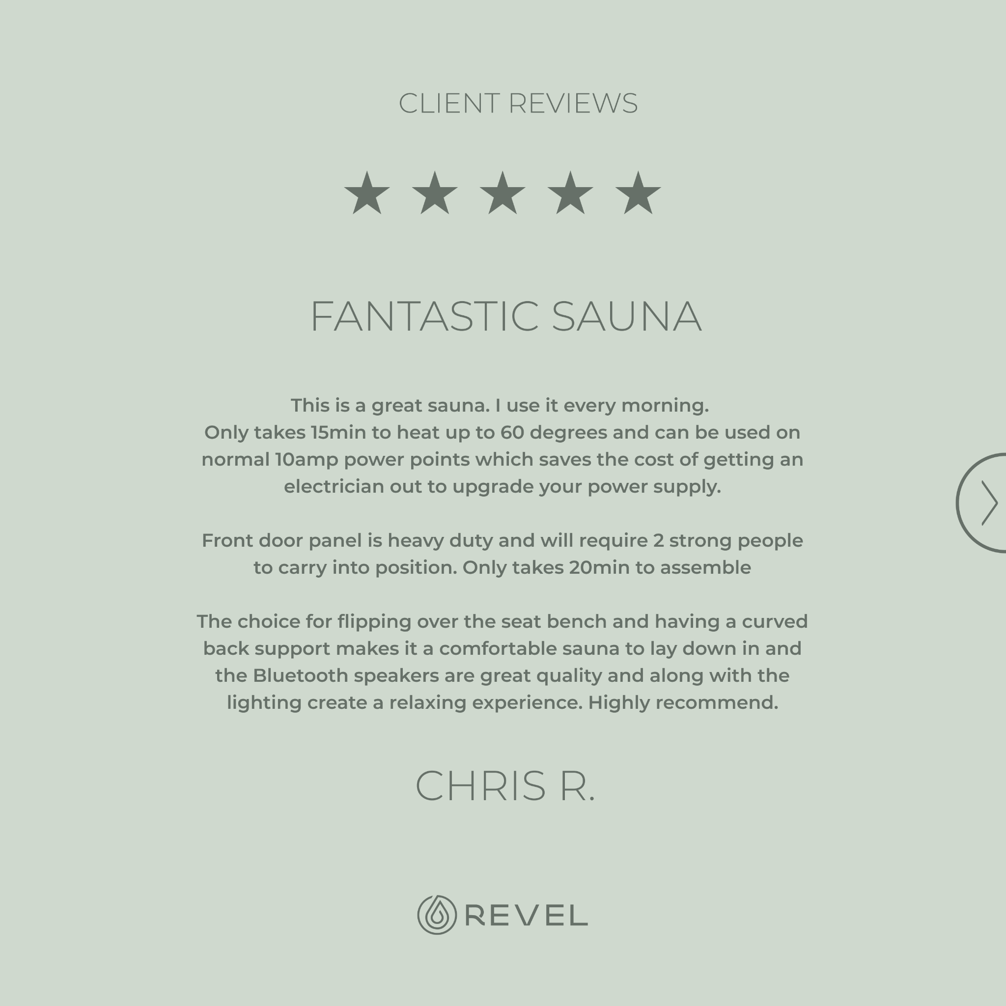 Revel Saunas Facebook ad