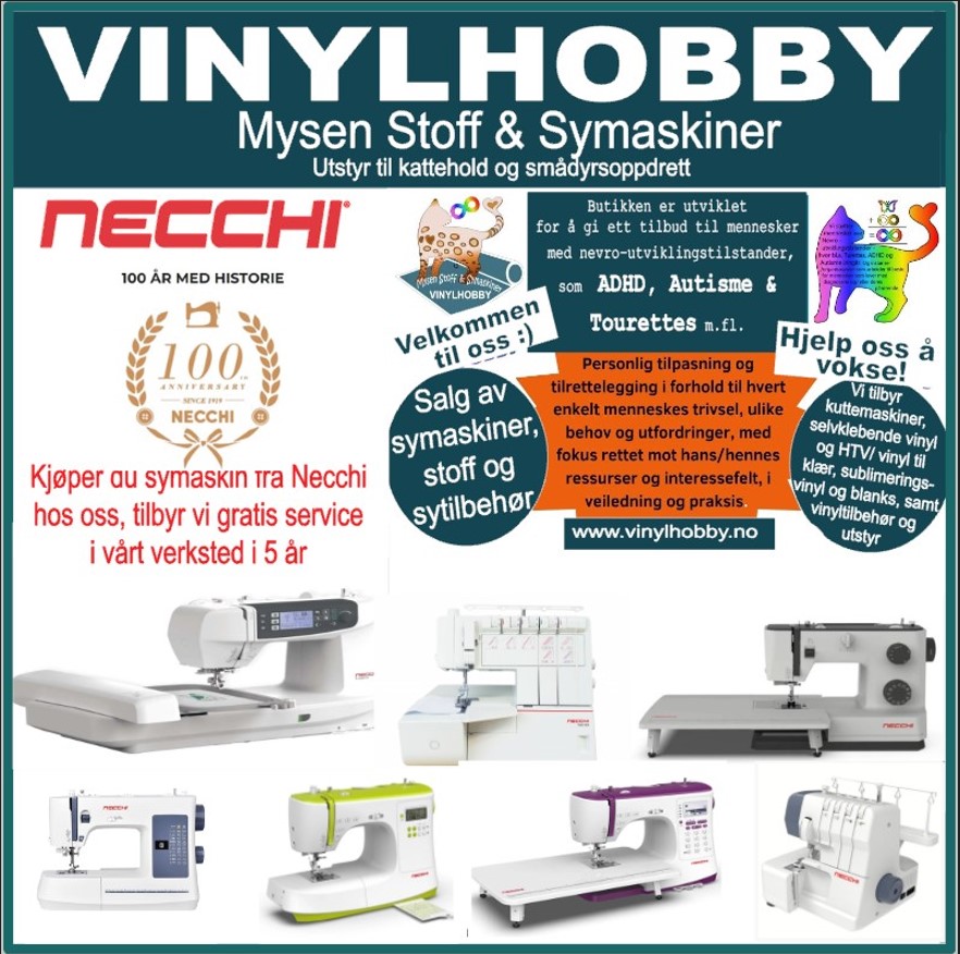 Vinylhobby.no - Mysen Stoff & Symaskiner Facebook ad: På vinylhobby.no, og i vår butikk i Mysen…