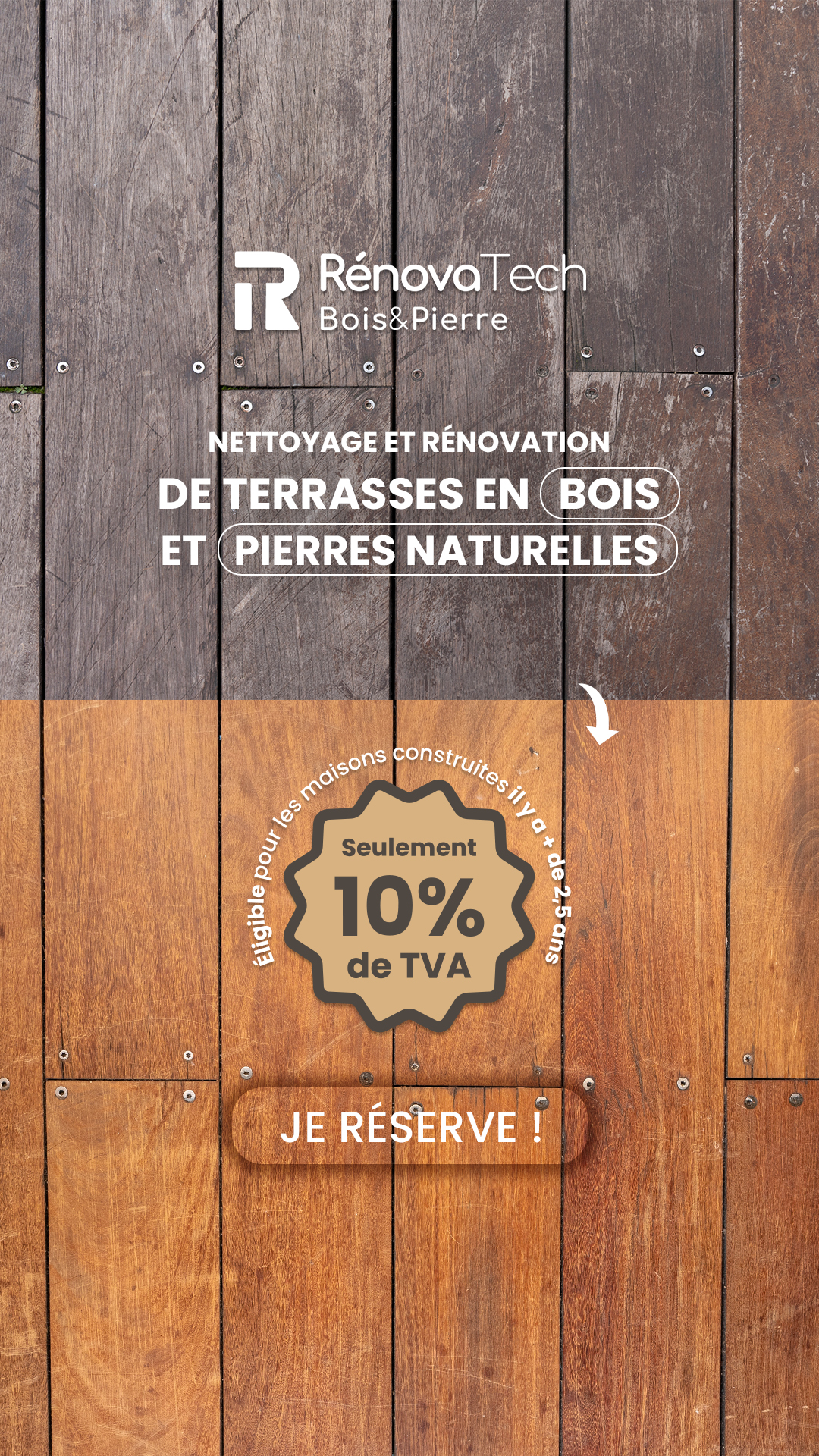 RenovaTech - Bois et Pierre Facebook ad from Feb 13, 2026