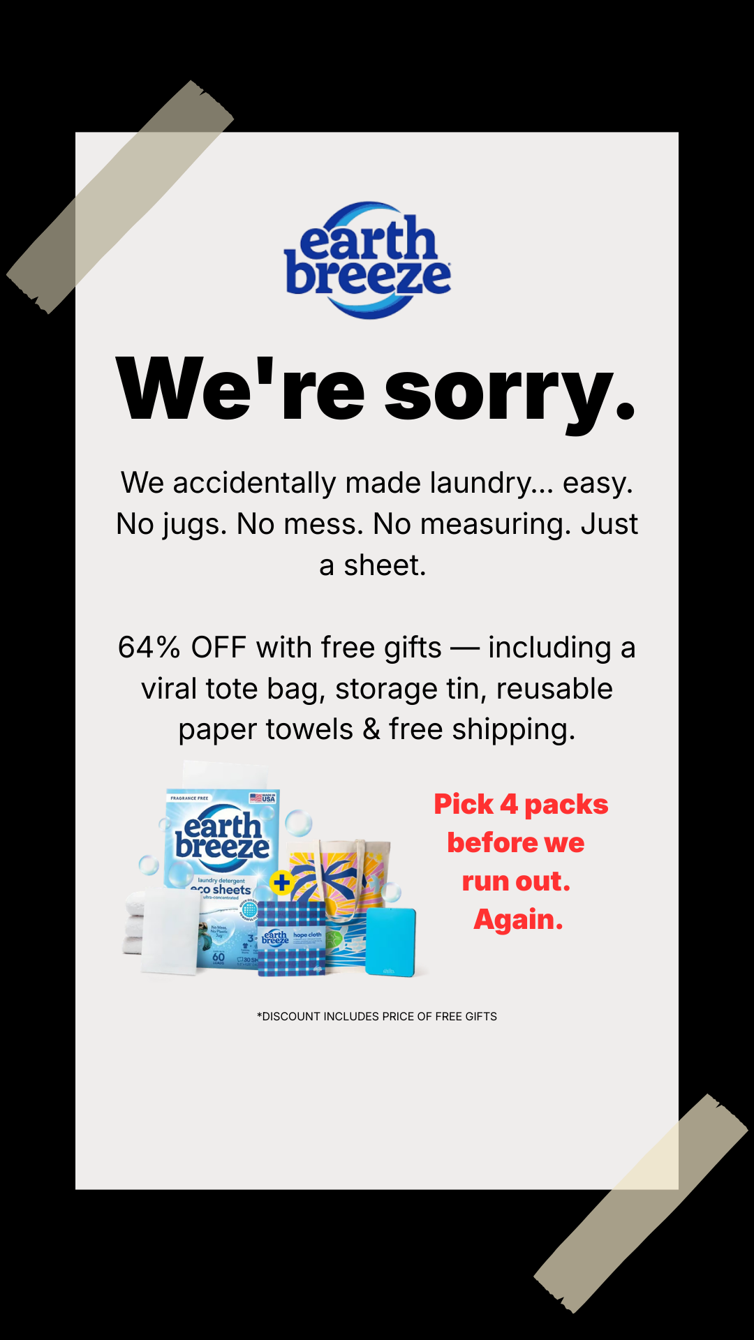 Earth Breeze Facebook ad