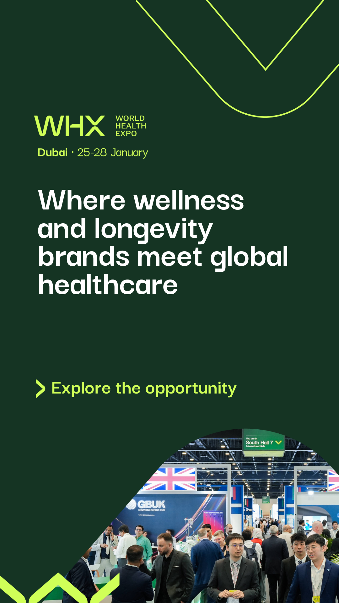 WHX Dubai Facebook ad: Where wellness and longevity brands meet global healthcare