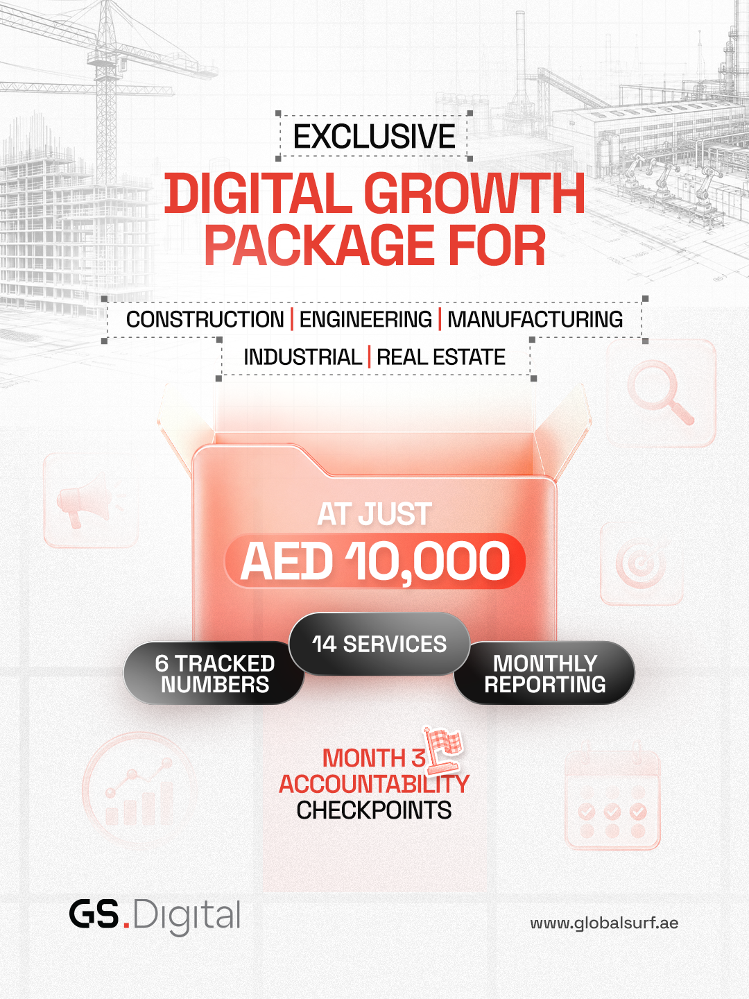 Global Surf Digital Facebook ad: Everything your digital marketing needs, in one package