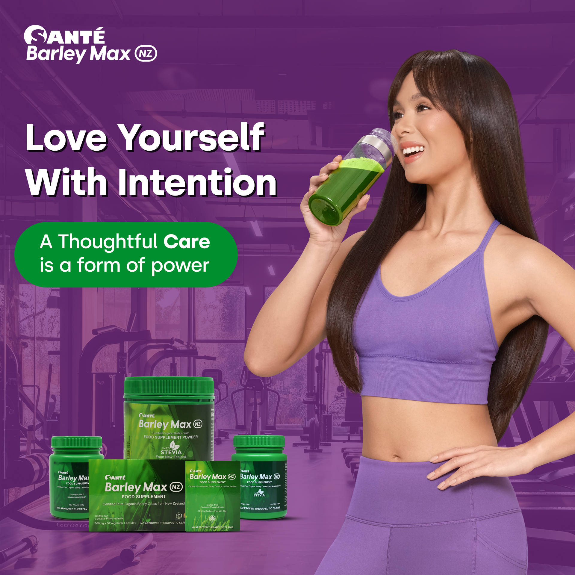 Sante Barley Max Facebook ad: Self-care is Self-love