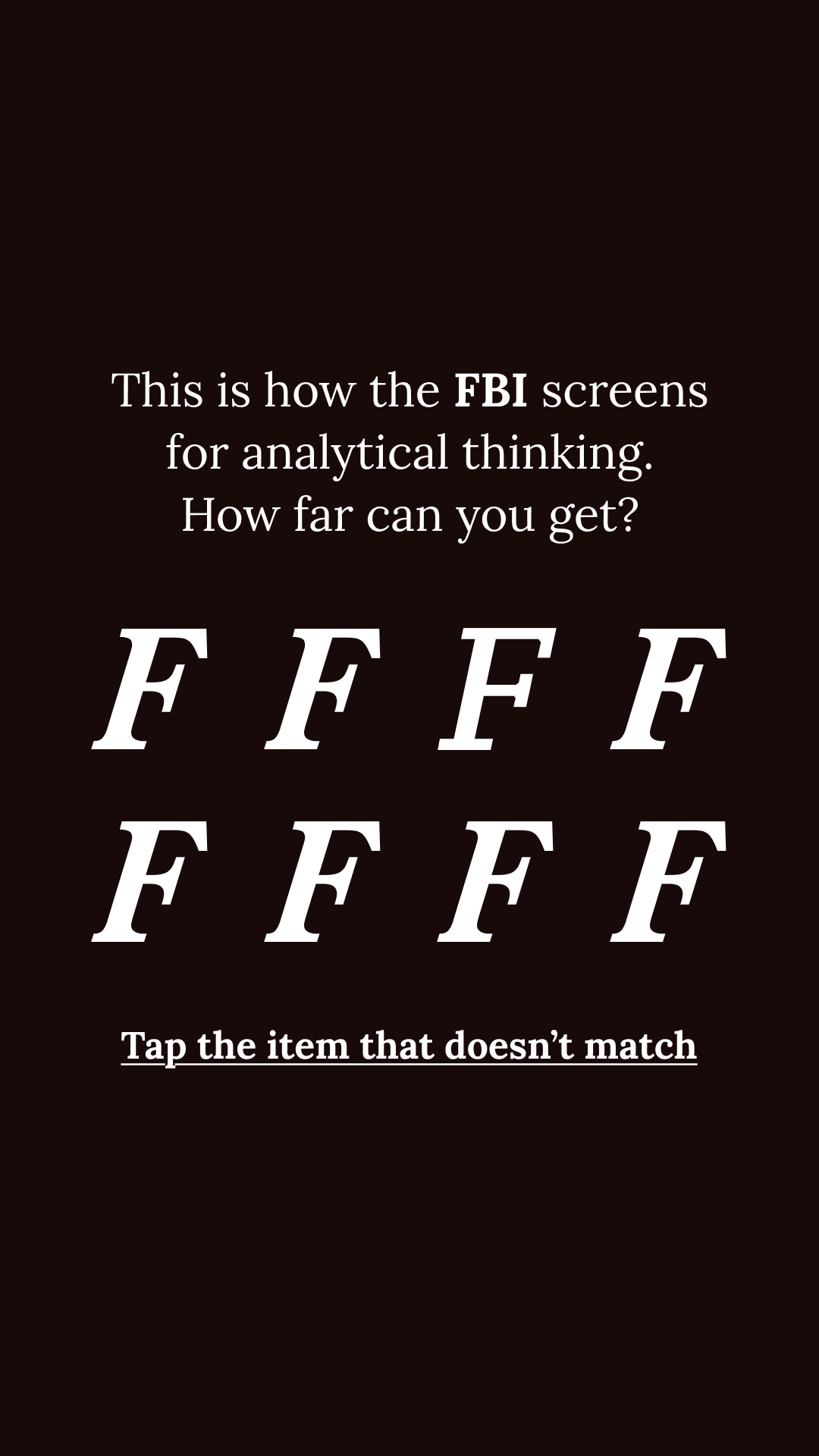 Personality Type Facebook ad