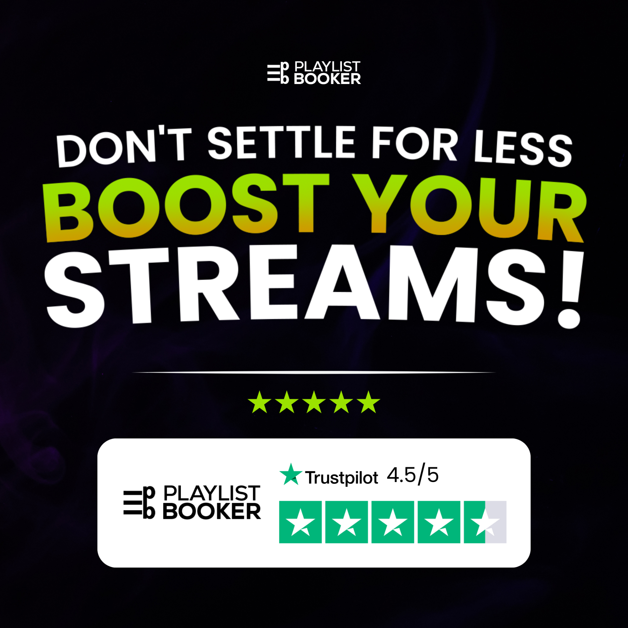 Playlist Booker Facebook ad