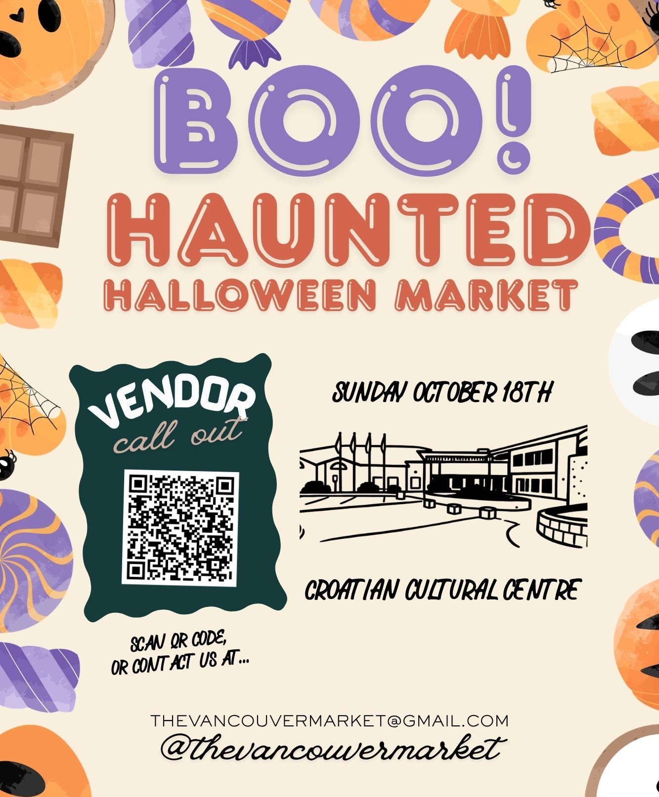 12XU Facebook ad: BOO! HAUNTED HALLOWEEN MARKET at Croatian Cultural Centre