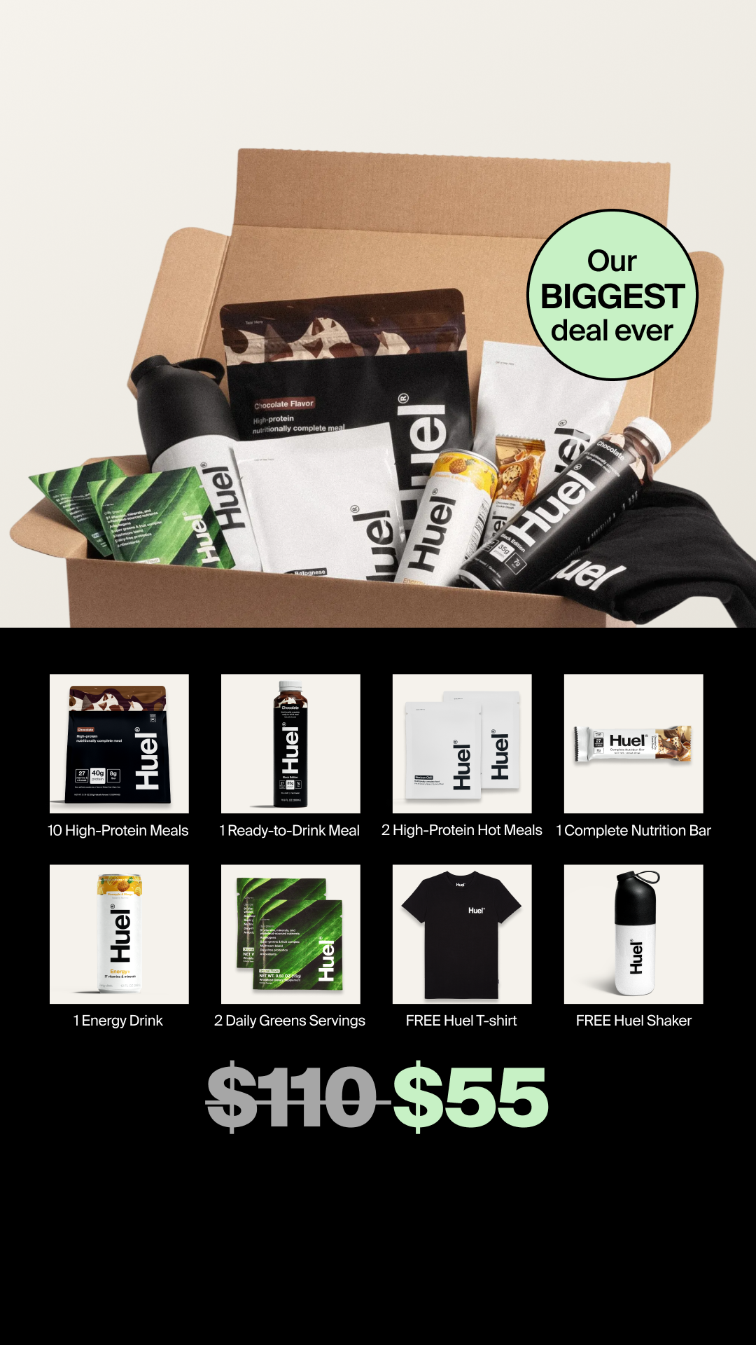 Huel Facebook ad