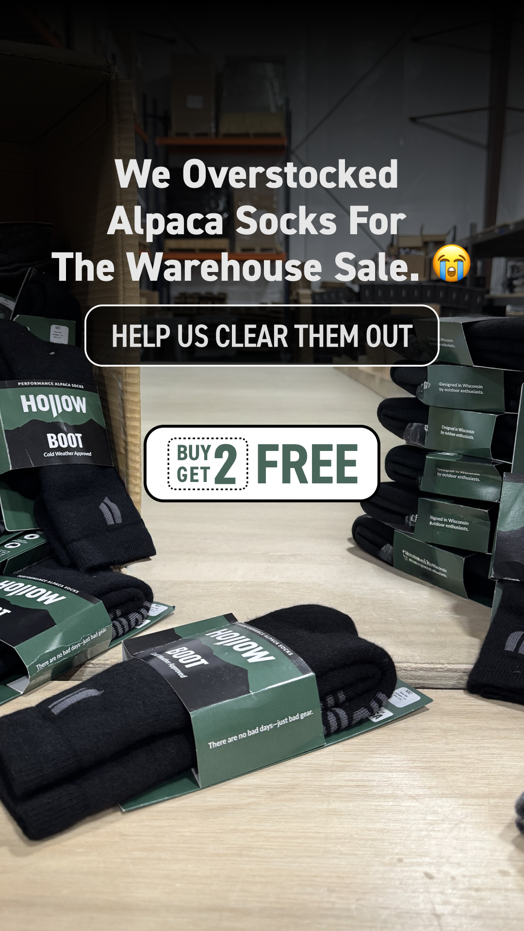 Hollow Alpaca Socks Facebook ad