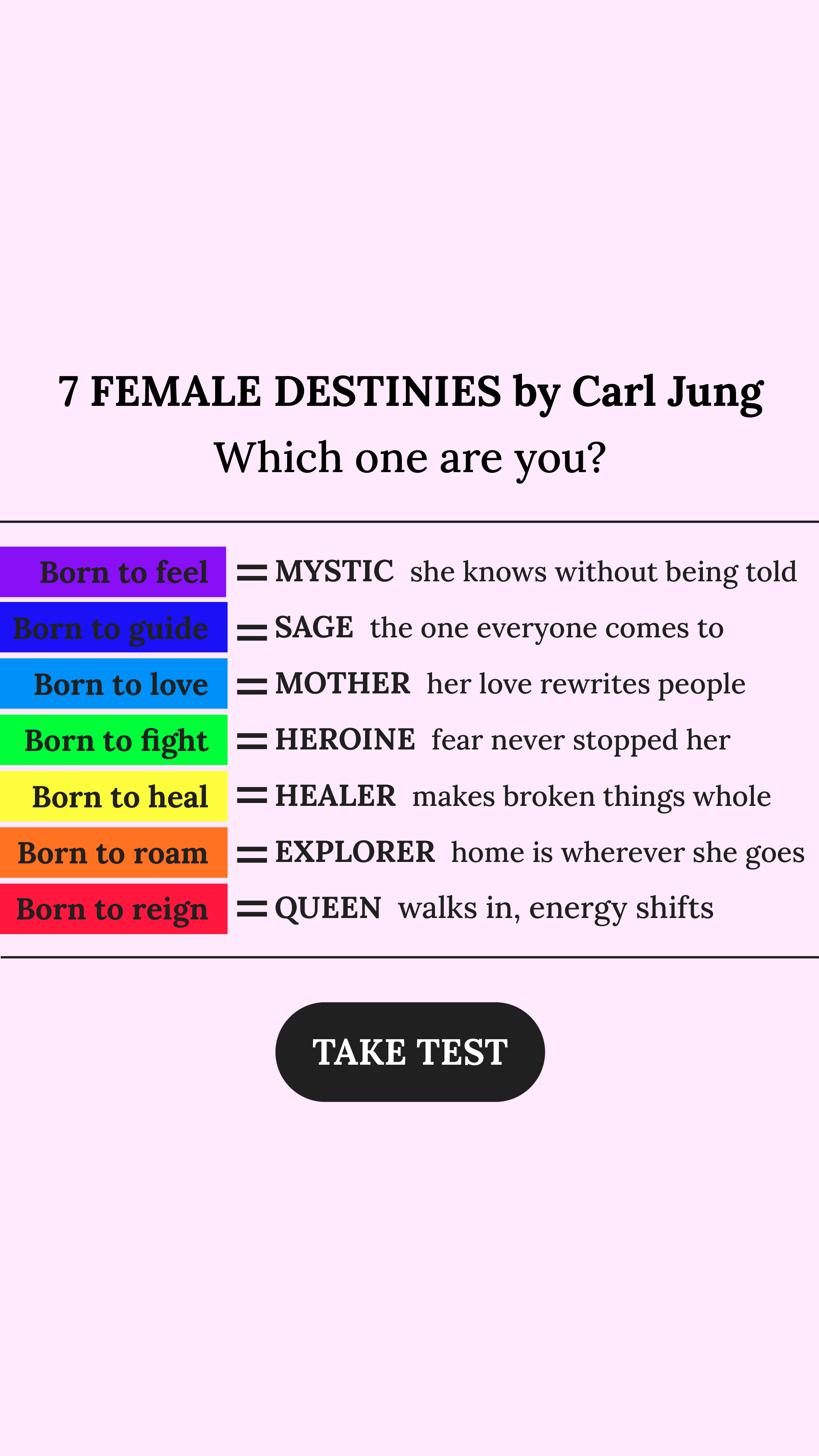 Personality Type Facebook ad
