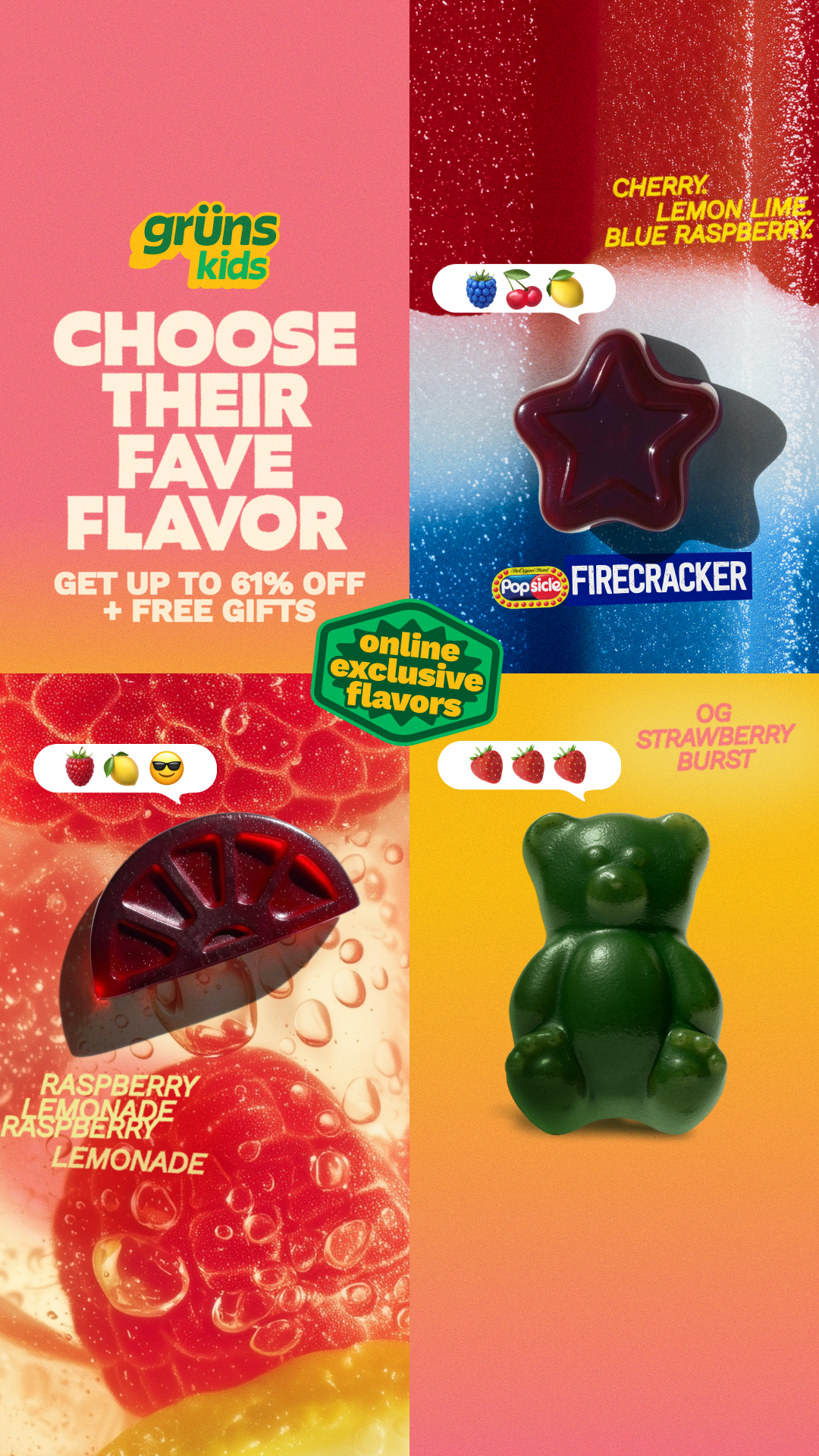 Grüns Kids Facebook ad