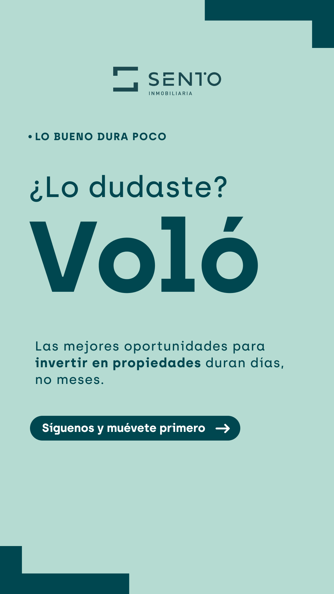 Sento Inmobiliaria Facebook ad: En inversión inmobiliaria, enterarte antes puede marcar la…