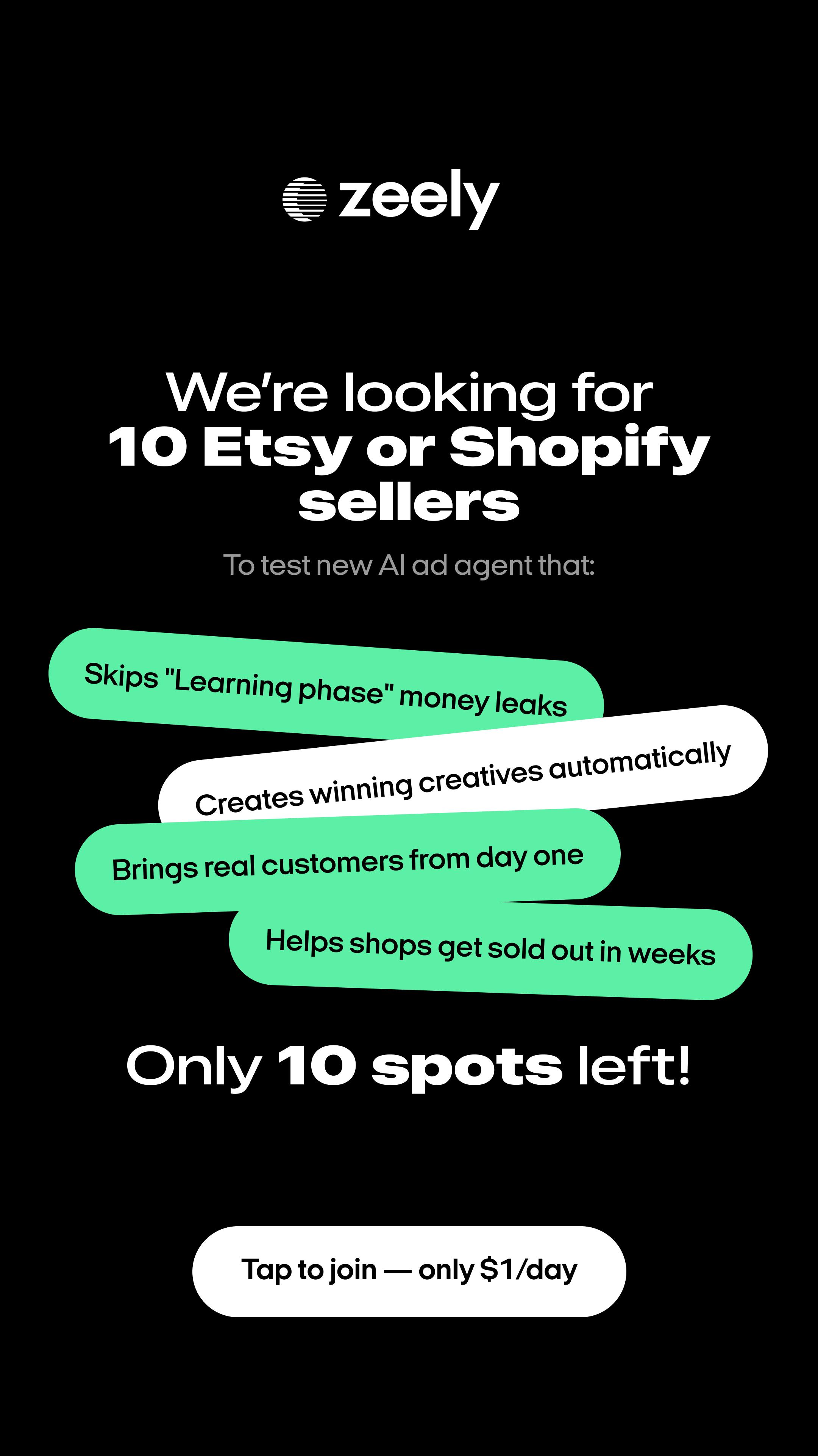 Zeely Facebook ad