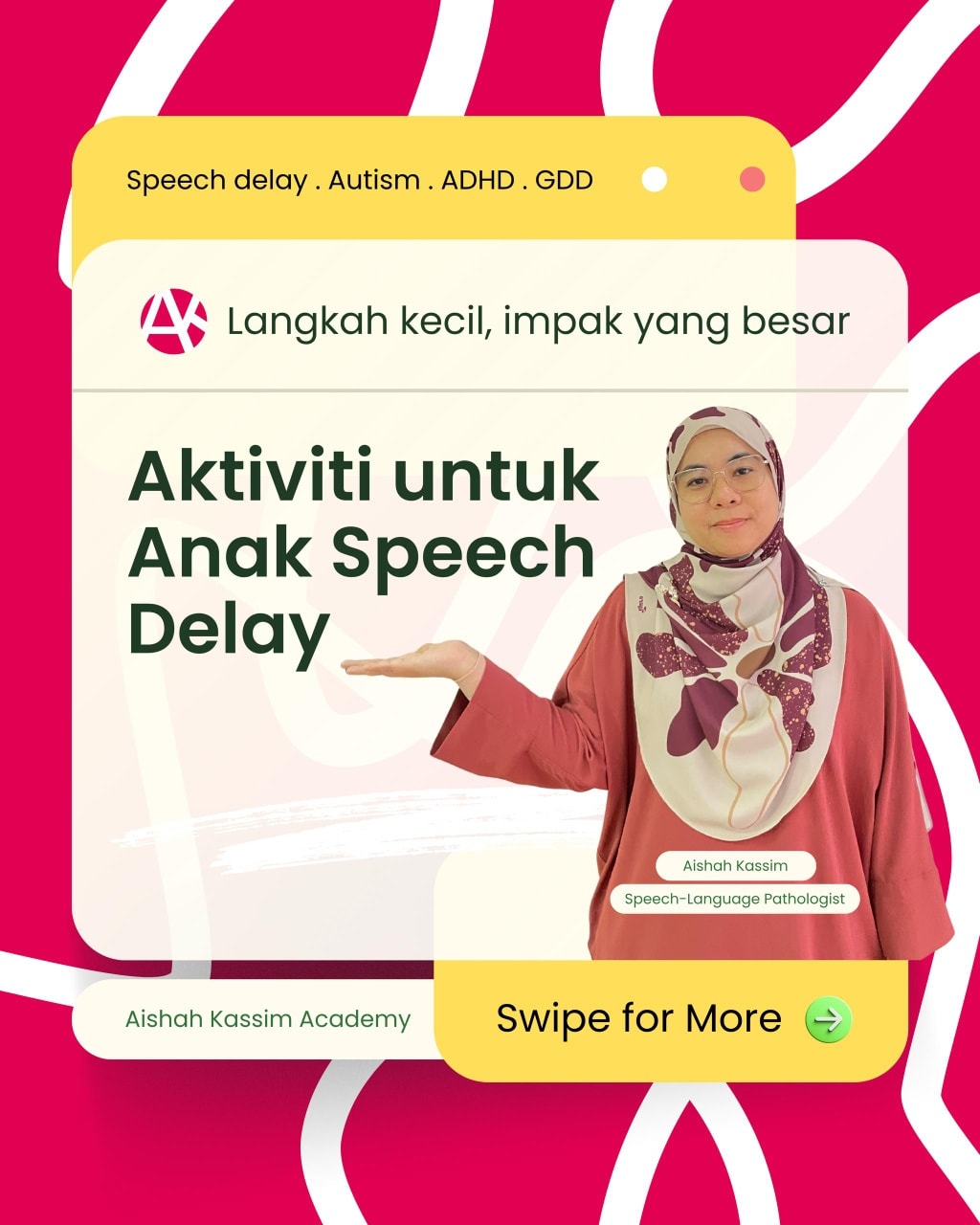 Aishah Kassim Facebook ad: APA AKTIVITI UNTUK BANTU ANAK SPEECH DELAY?