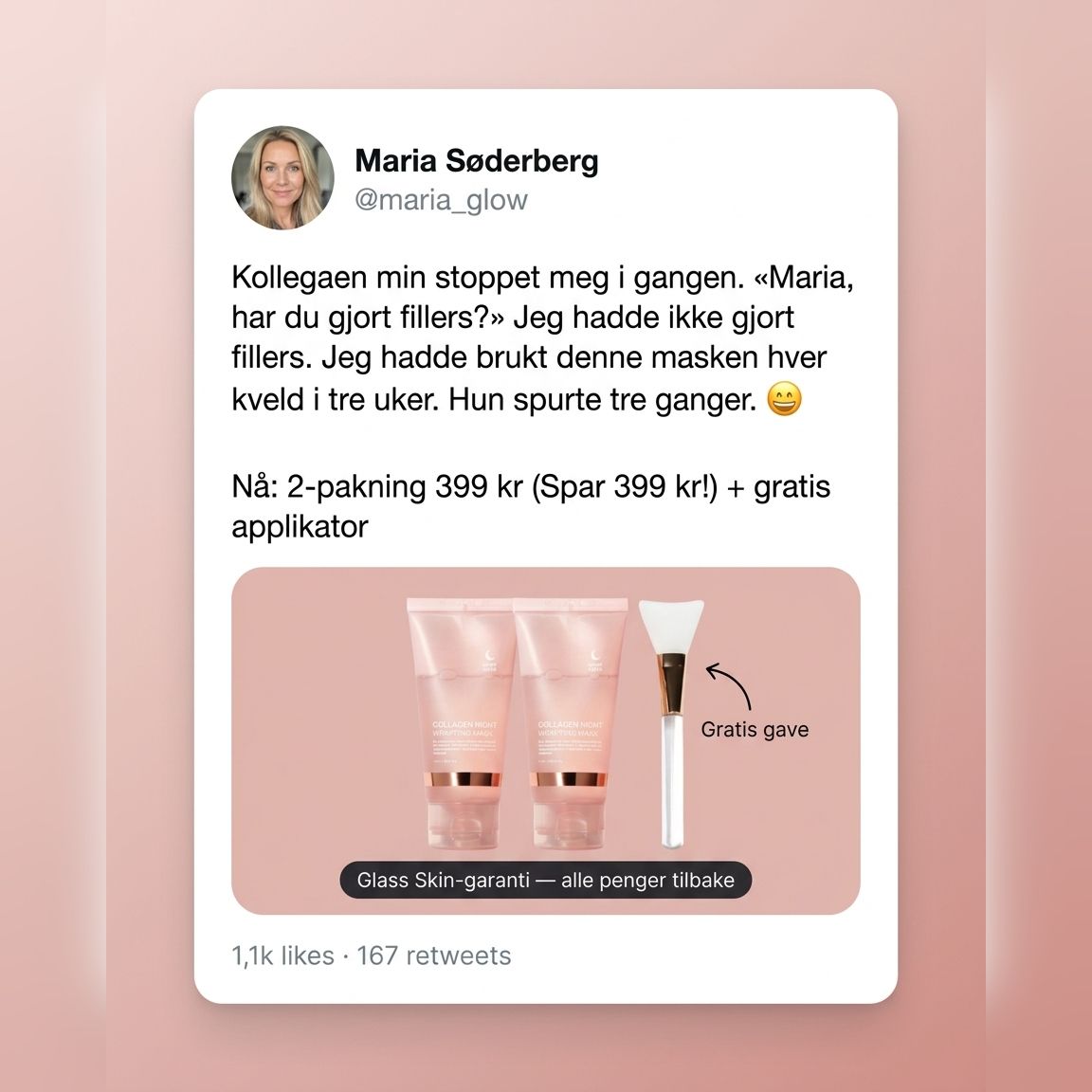 Glowtoxx Facebook ad