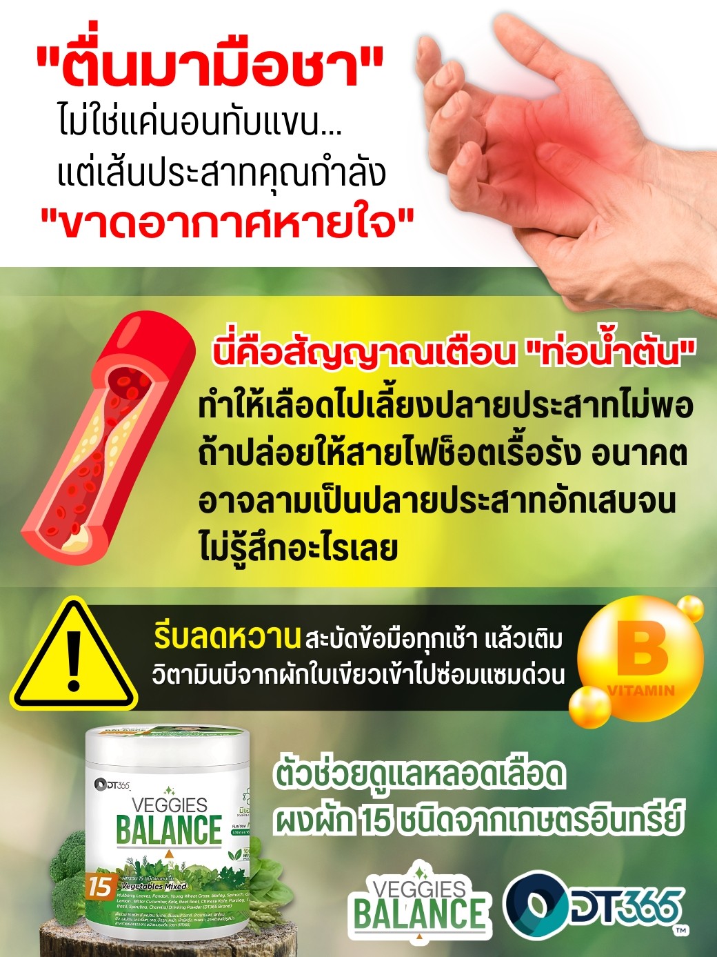 เวจจี้ บาลานซ์ - ผงผัก 15 ชนิด คุมระดับน้ำตาล Facebook ad