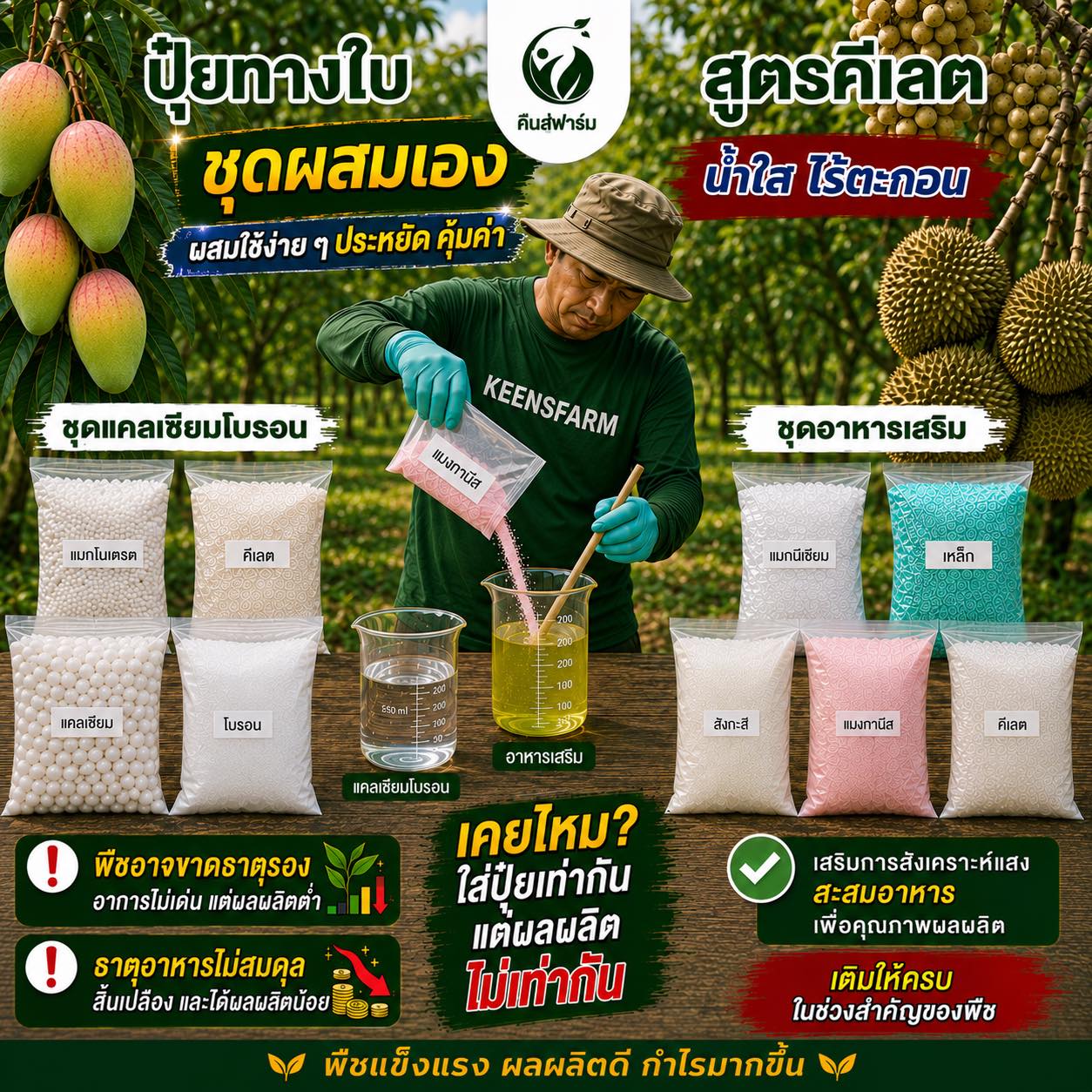 เกษตรธรรมชาติ Keens Farm Facebook ad: เคยไหม…