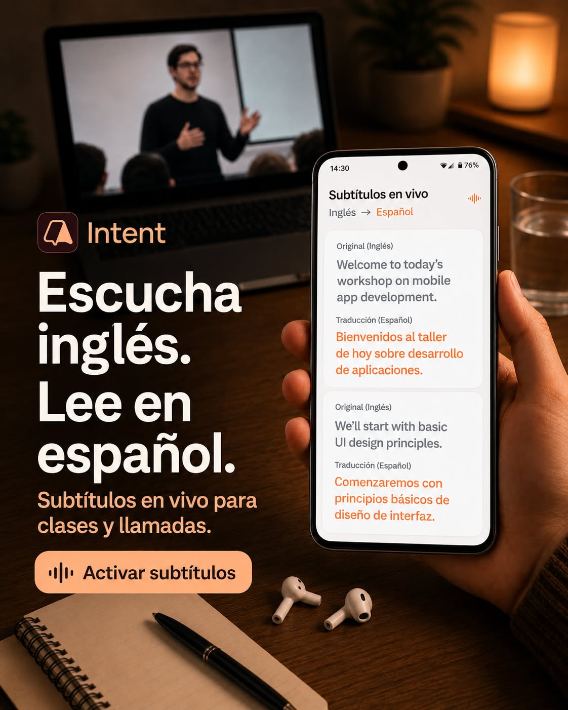 Intent: Closer Across Language Facebook ad