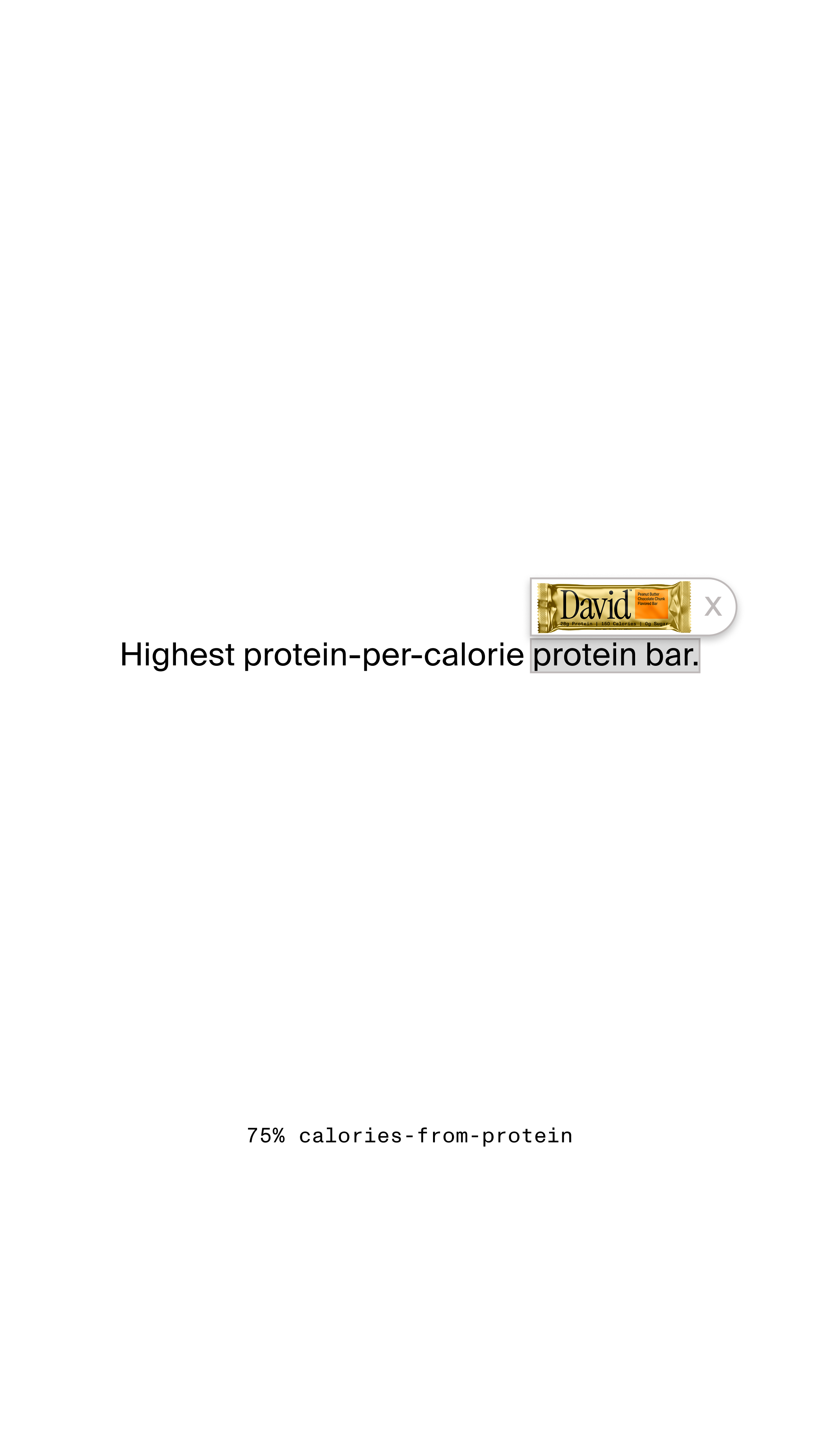 David Protein Facebook ad
