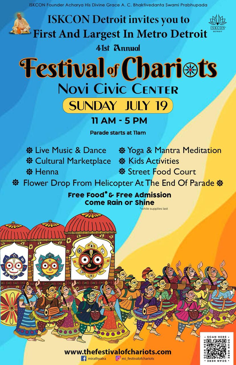 The Festival of Chariots/Michigan Rathyatra Facebook ad