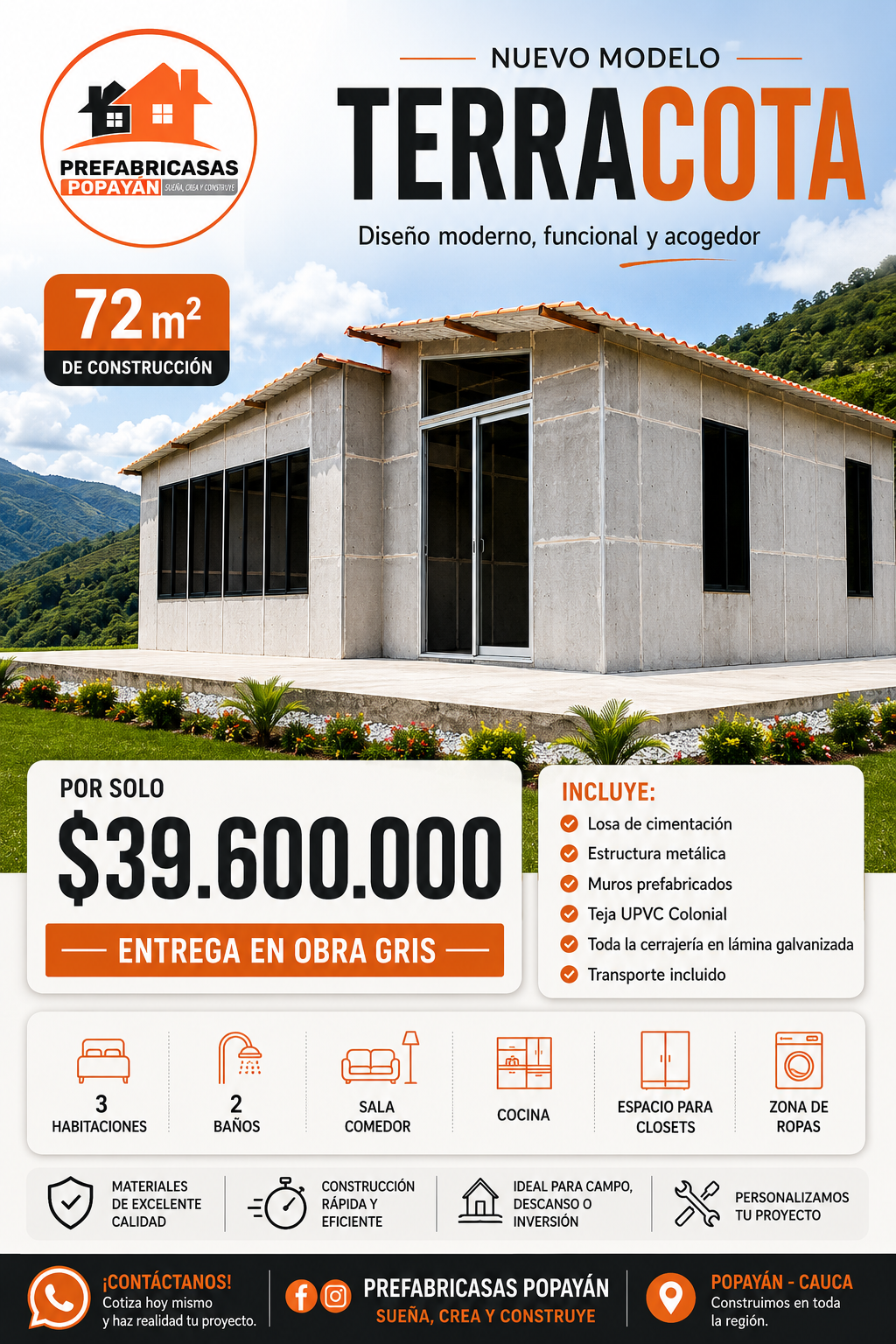 Prefabricasas Popayán Facebook ad