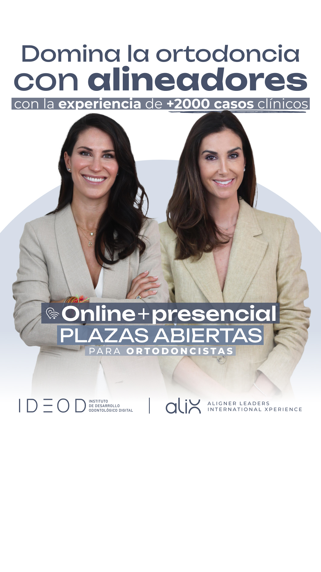 Instituto IDEOD Facebook ad: Domina los alineadores con +2.000 casos de experiencia