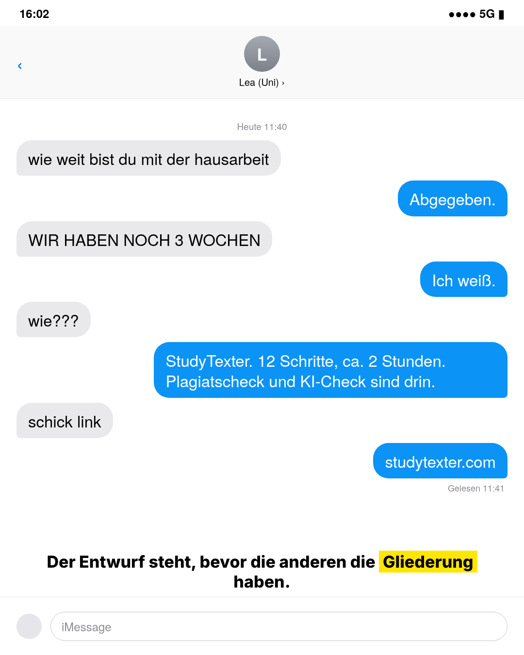 StudyTexter.de Facebook ad