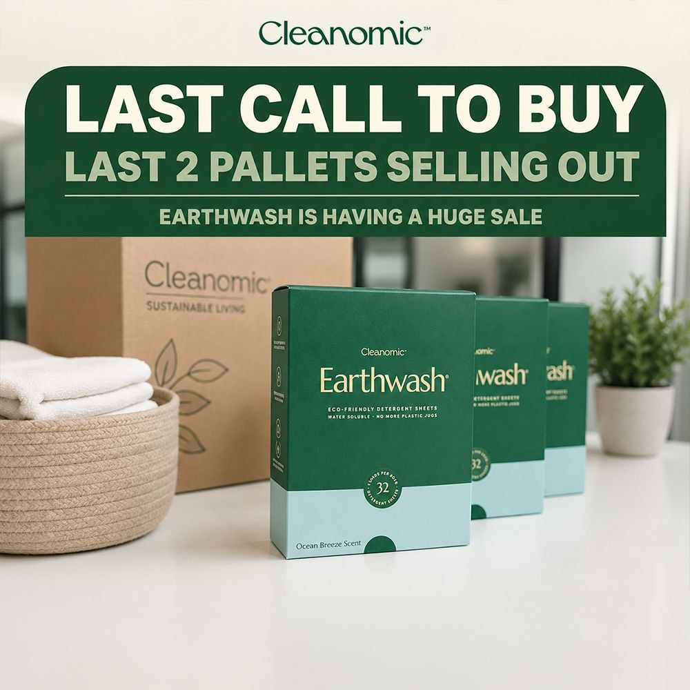 Earth Wash Laundry Facebook ad: Ditch Laundry Chugs - Save 46% OFF + More with Bundle