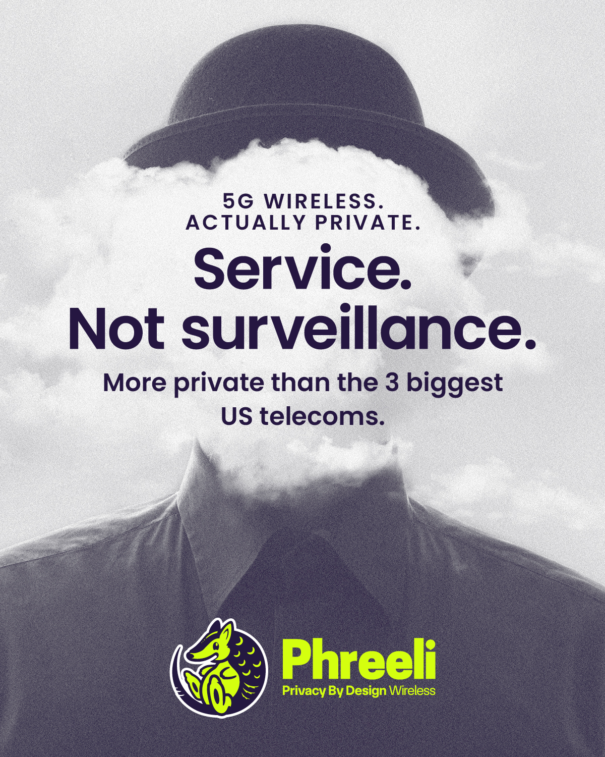 Phreeli Facebook ad: Upgrade your privacy.