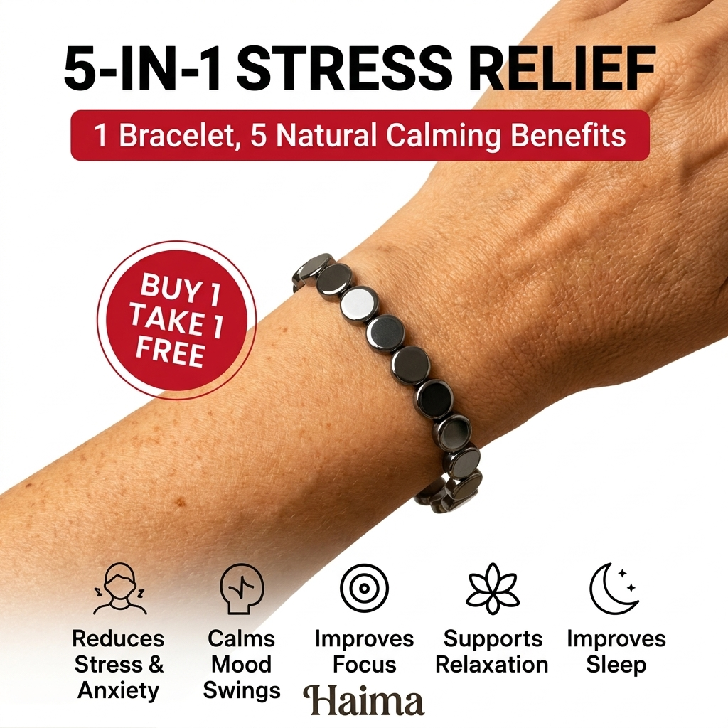 Haima Facebook ad: Haima Hematite Bracelet | Your Natural Menopause Solution