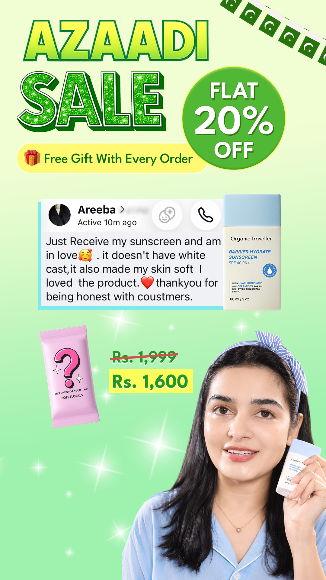 Organic Traveller - Skincare Facebook ad