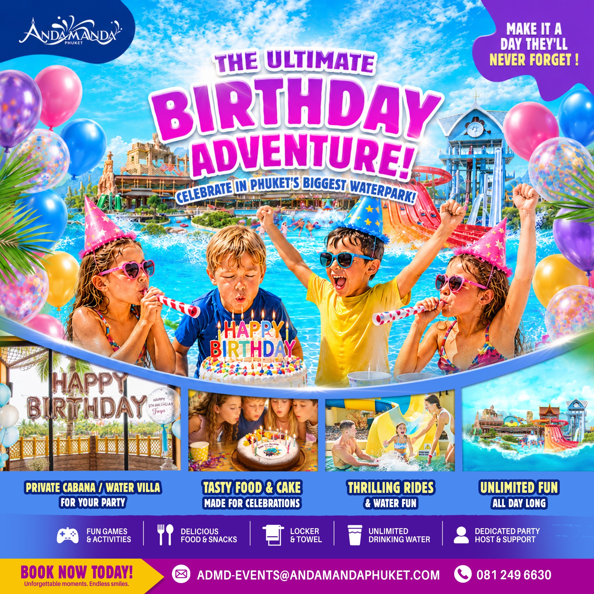 Andamanda Phuket Facebook ad: Celebrating a birthday in Phuket?