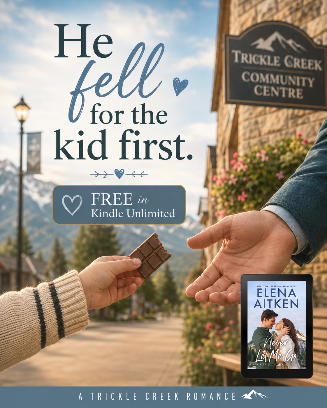 Elena Aitken Author Facebook ad: He fell for the kid first.