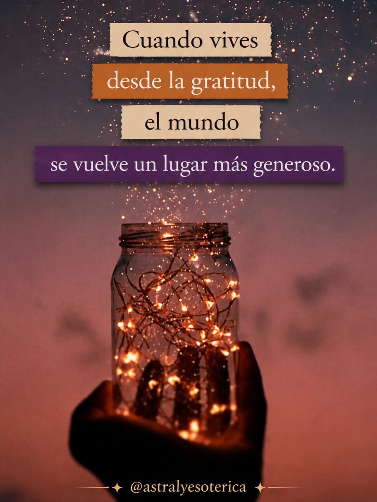 Astral y esoterica Facebook ad: A veces no cambia el mundo… cambia la…