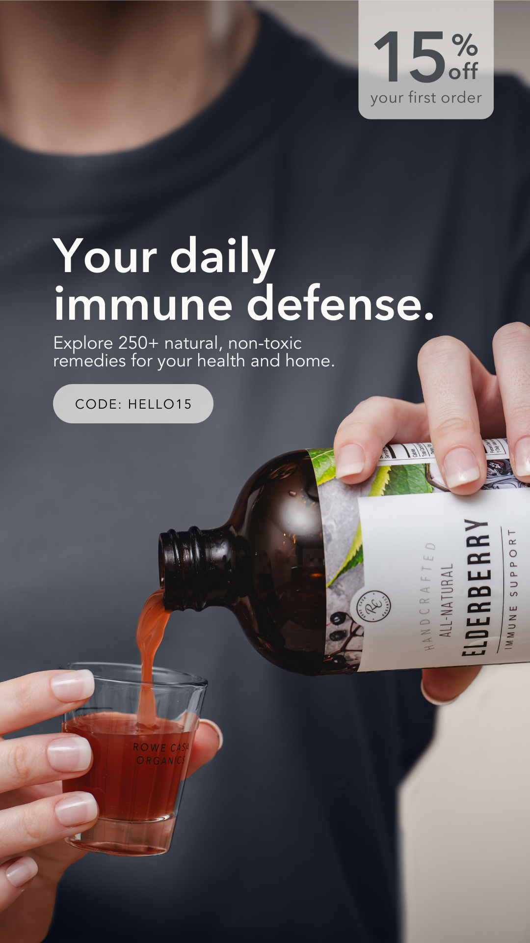 Rowe Casa Organics Facebook ad