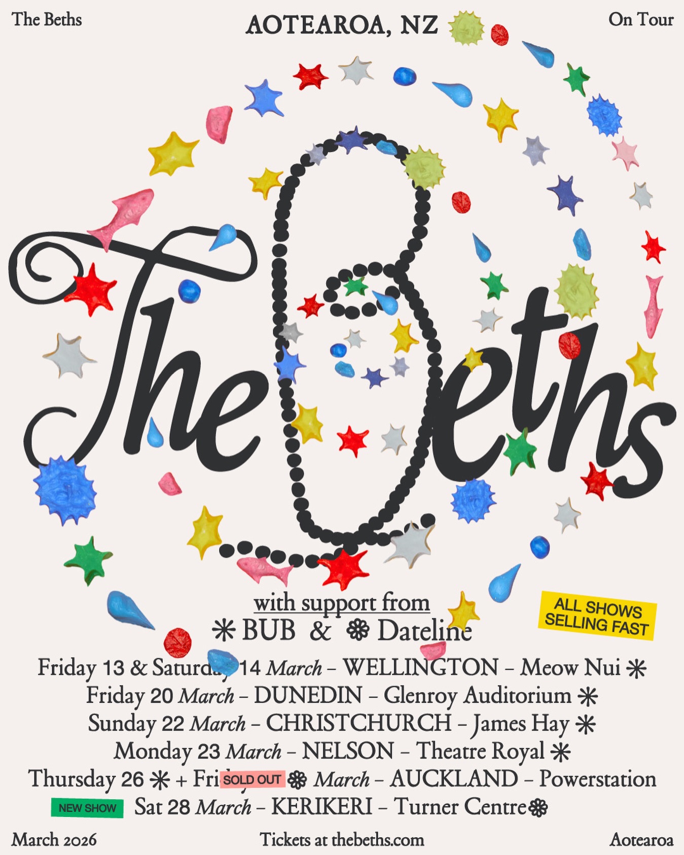The Beths Facebook ad: The Beths - Aotearoa Tour 2026 | Instagram, Facebook |…