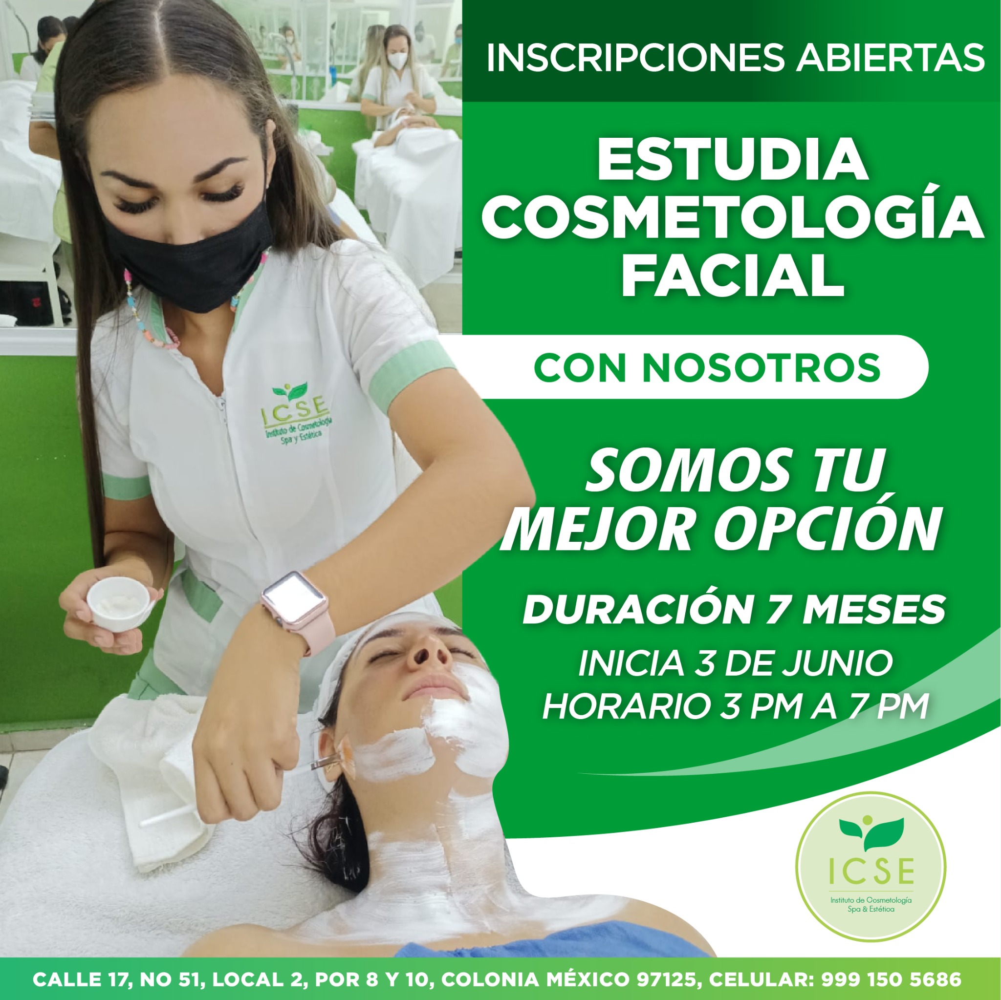 ICSE Mérida Facebook ad: Diplomado en Cosmetología Facial
