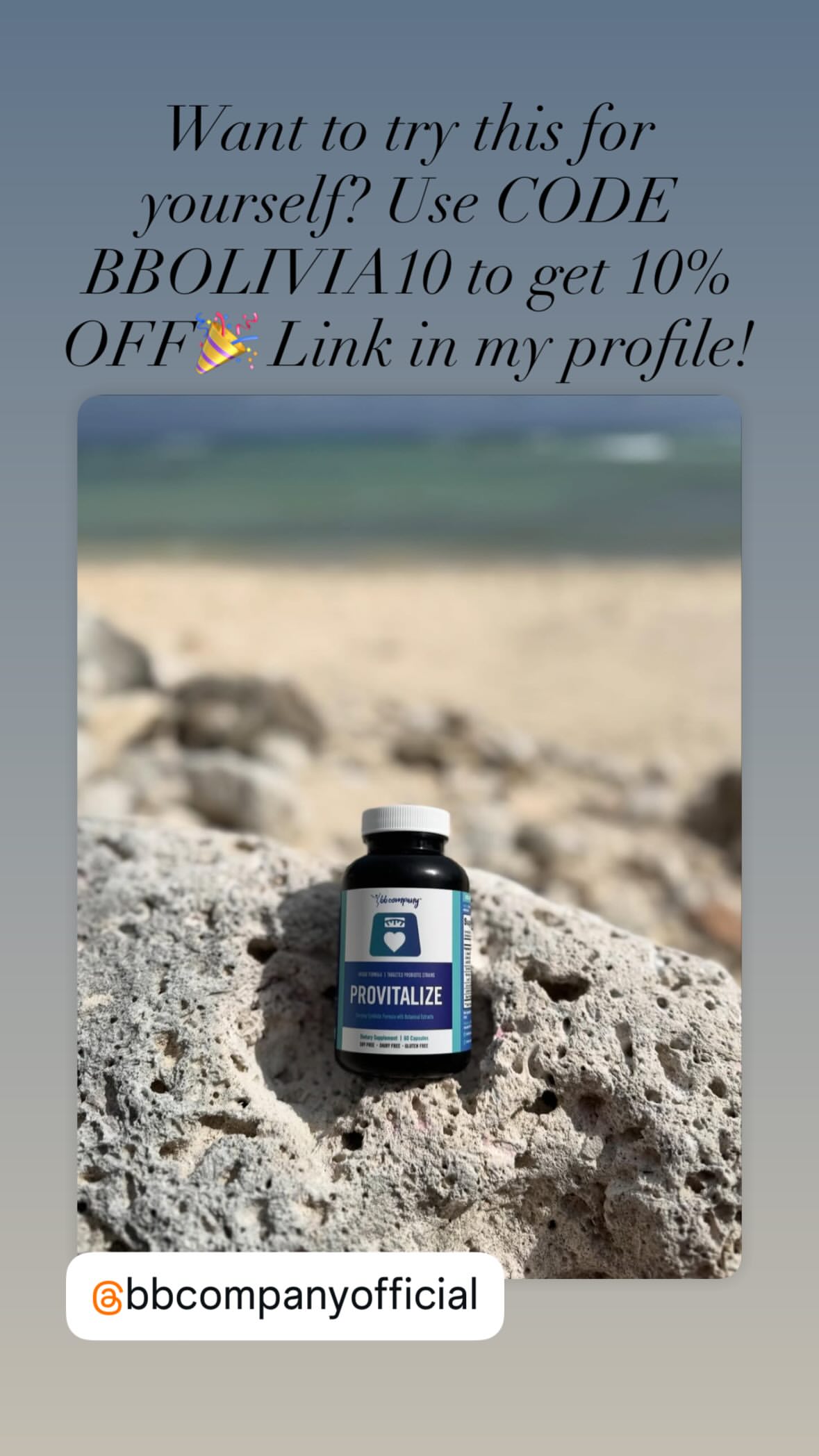 Provitalize Probiotics by BB Company Facebook ad