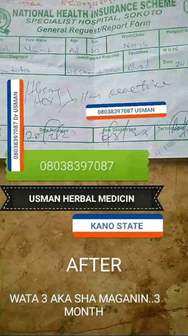 Dr USMAN MUNIR YA'U Facebook ad: MAGANIN CIWON HANTA