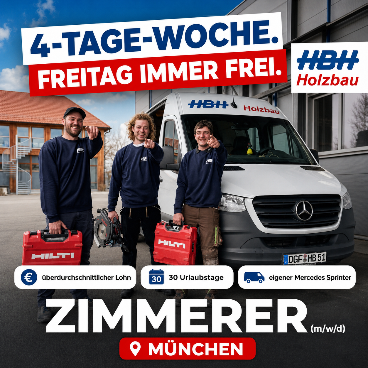 Karriere bei HBH Holzbau Zimmerei GmbH Facebook ad: Jetzt Job-Angebot sichern - ohne Lebenslauf & Anschreiben!