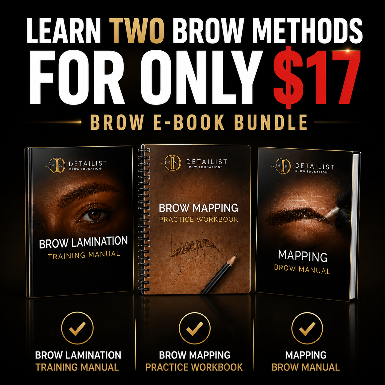 The Detailist Brow Academy Facebook ad: BUNDLE OFFER