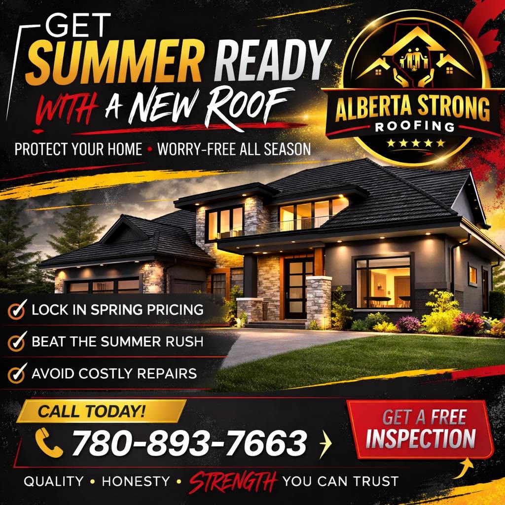 Alberta Strong Roofing Inc Facebook ad