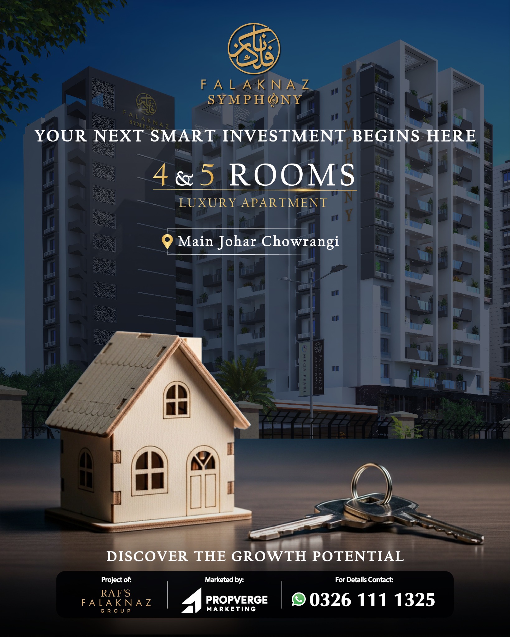 Falaknaz Group Of Companies Facebook ad: Invest in a Home That Grows With Your Future